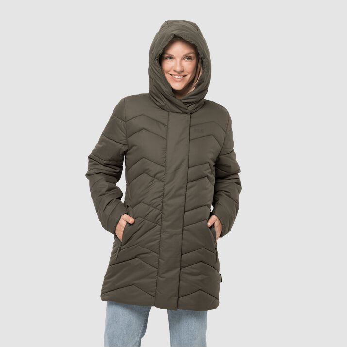 Abrigos Acolchada Jack Wolfskin Kyoto Mujer Verdes Oscuro Mexico-3296718